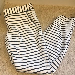 Black and white stripe dress pants